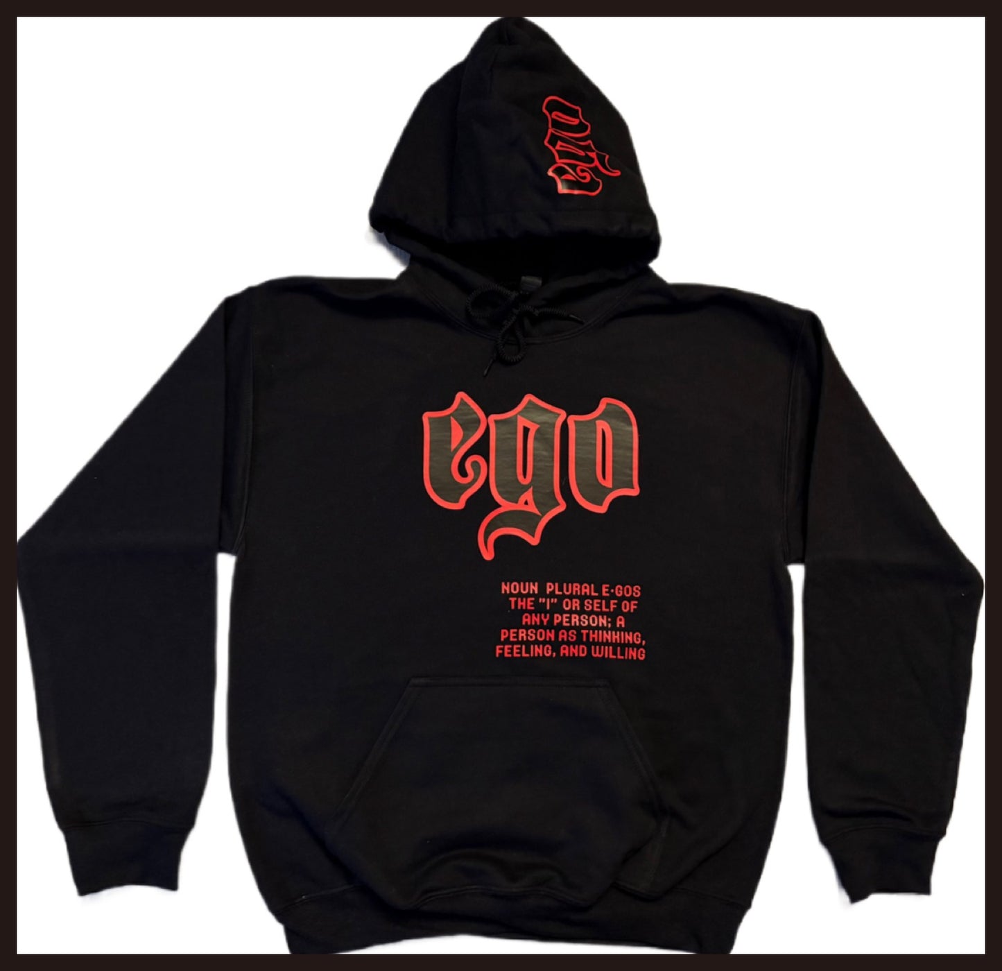 Black and Red Ego Hoodie