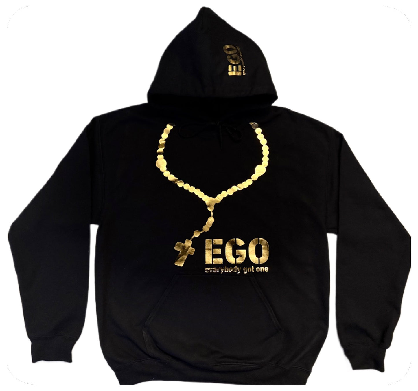 Black and Golden Ego Hoodie