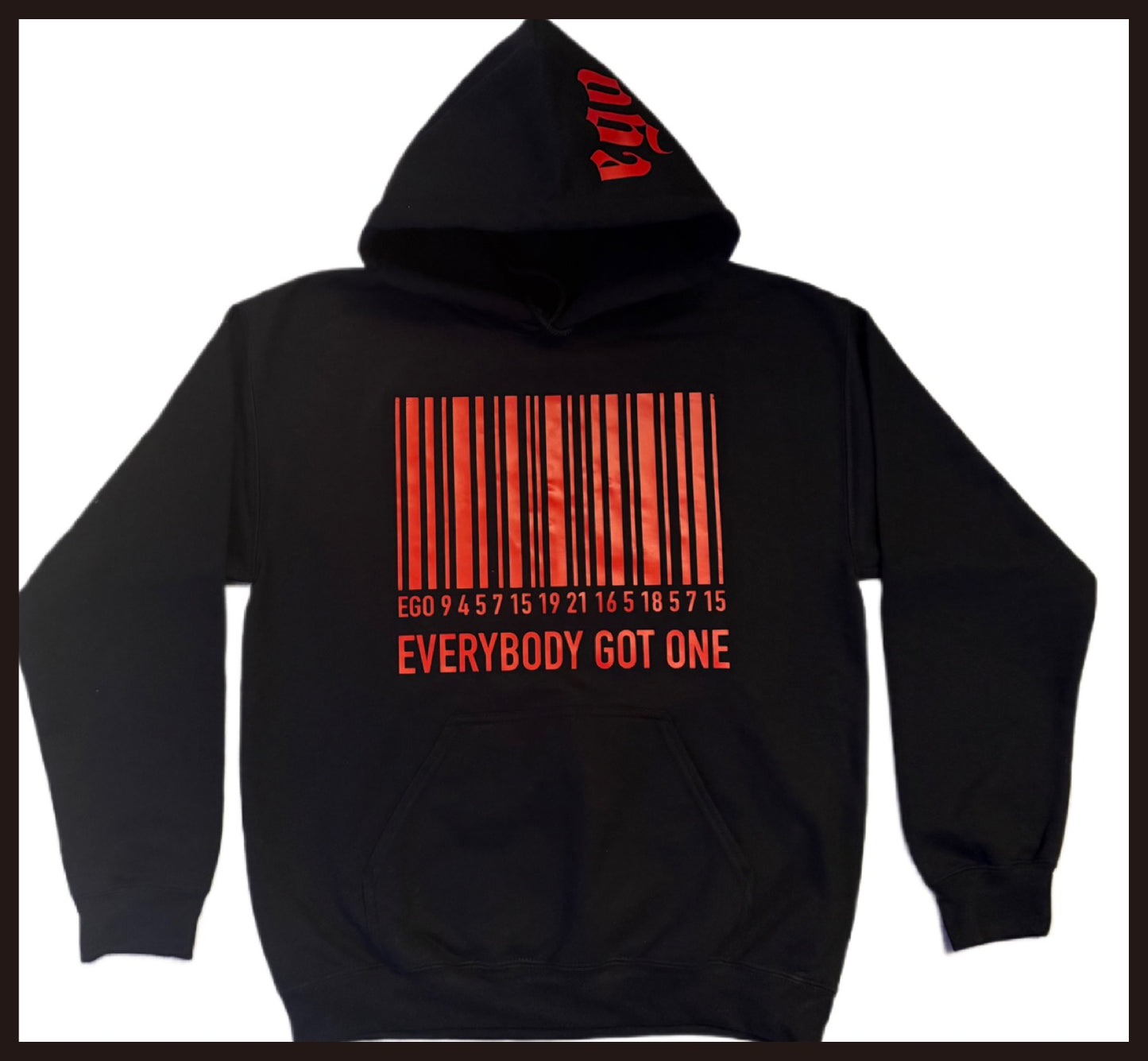 Black and Red Ego Hoodie