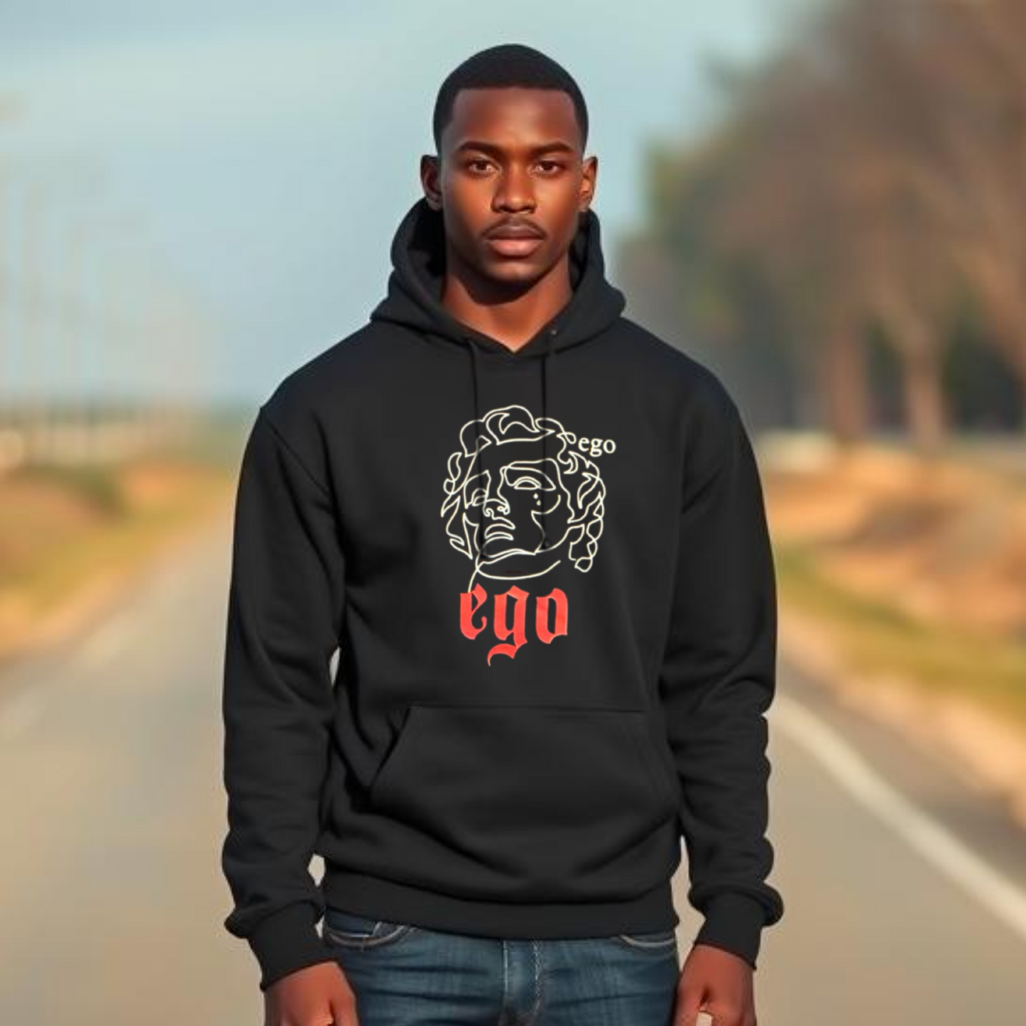 Black and Red Ego Hoodie