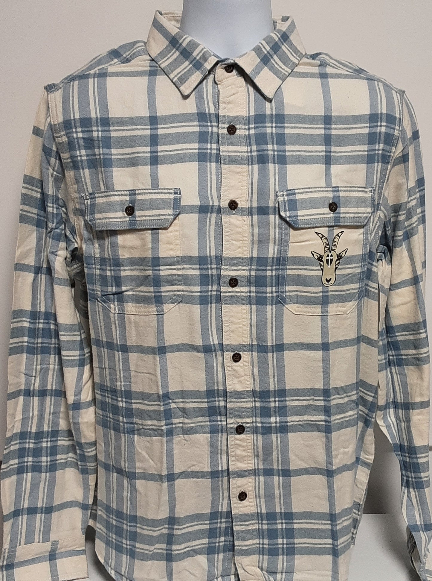 *Mad A$$ Goat (Carolina Blue) Flannel