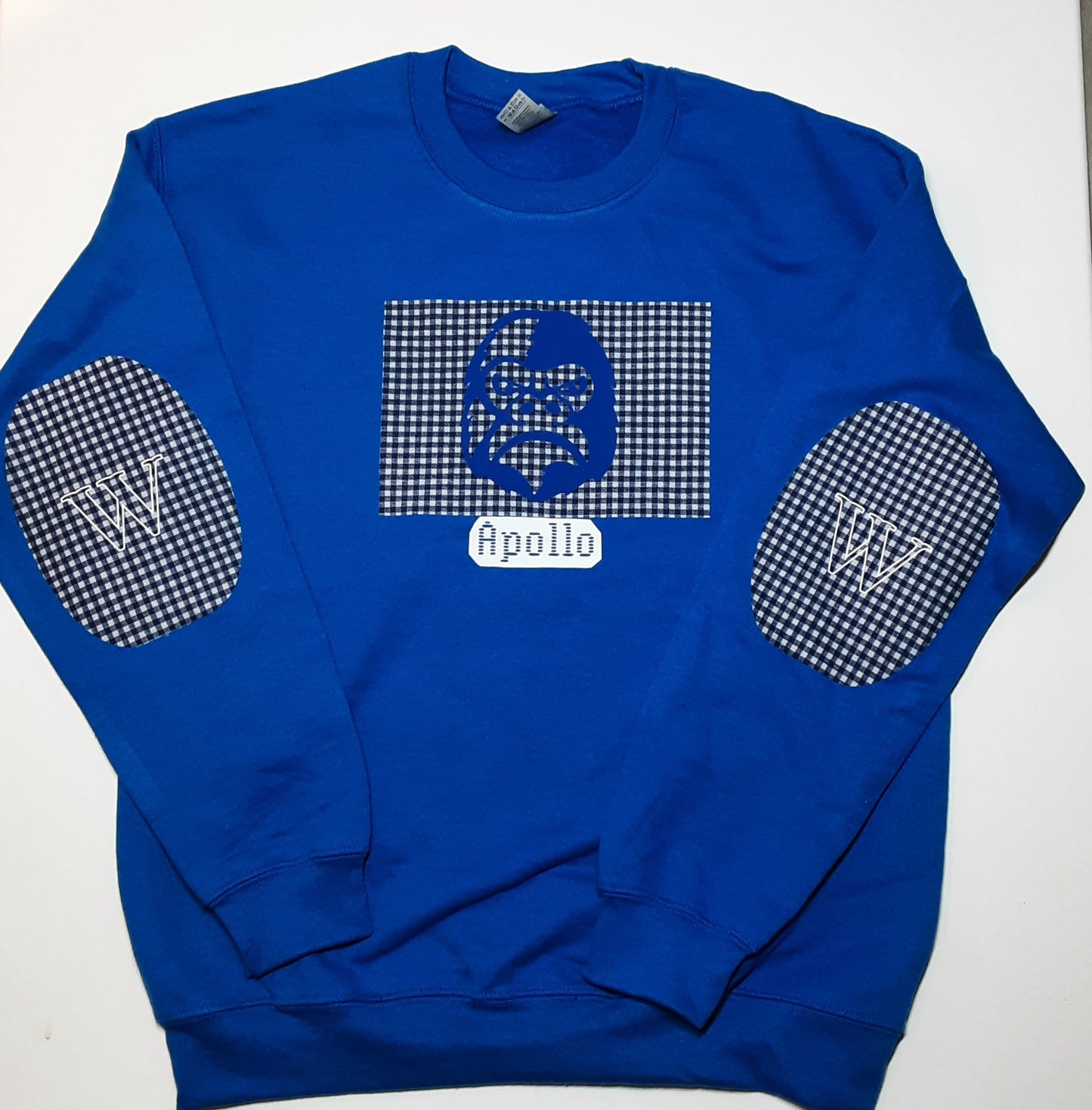 Apollo - Blue and White Picnic Print Sweater