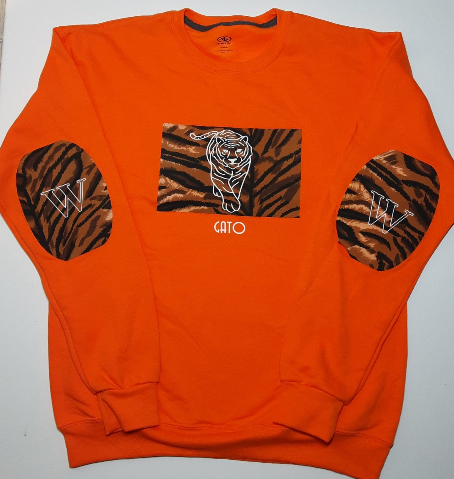 Jynx Orange Tiger Print Sweater