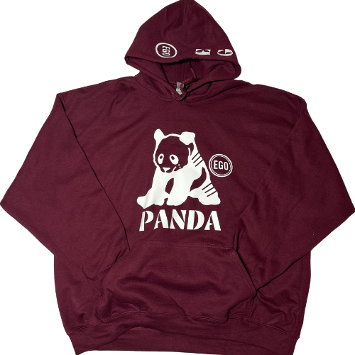 Maroon x White Panda Hoodie aka The Shaw