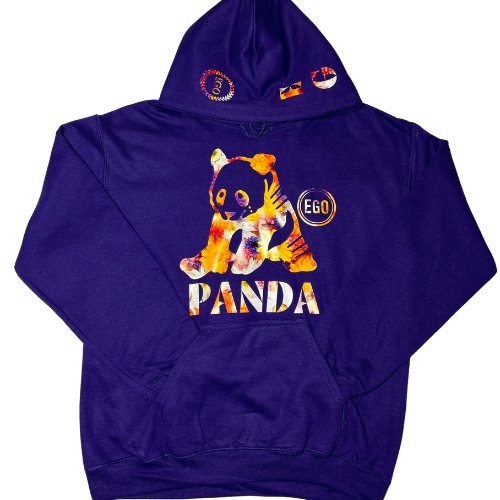 Purple x Floral Print Panda Hoodie aka The Purple Tape