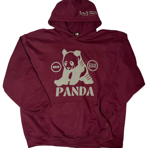 Maroon x Gray Panda Hoodie aka The Levine