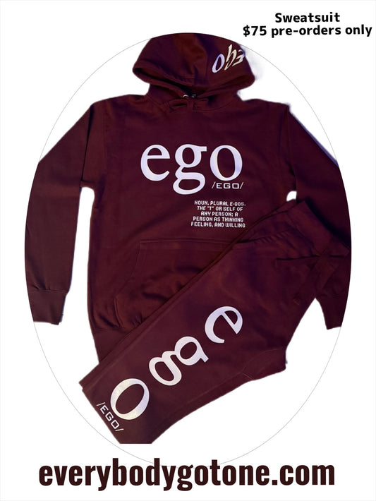 Maroon and White EGO Sweatshirt