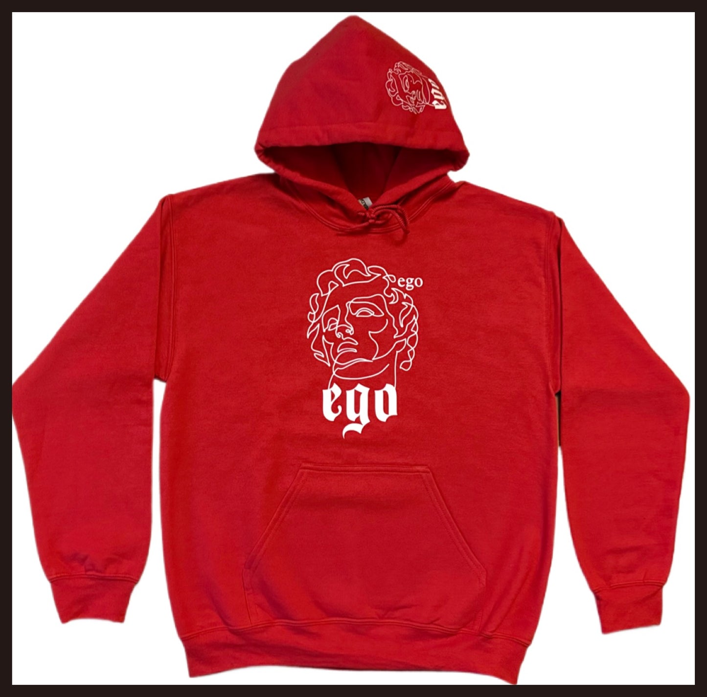 Red and White Ego Hoodie