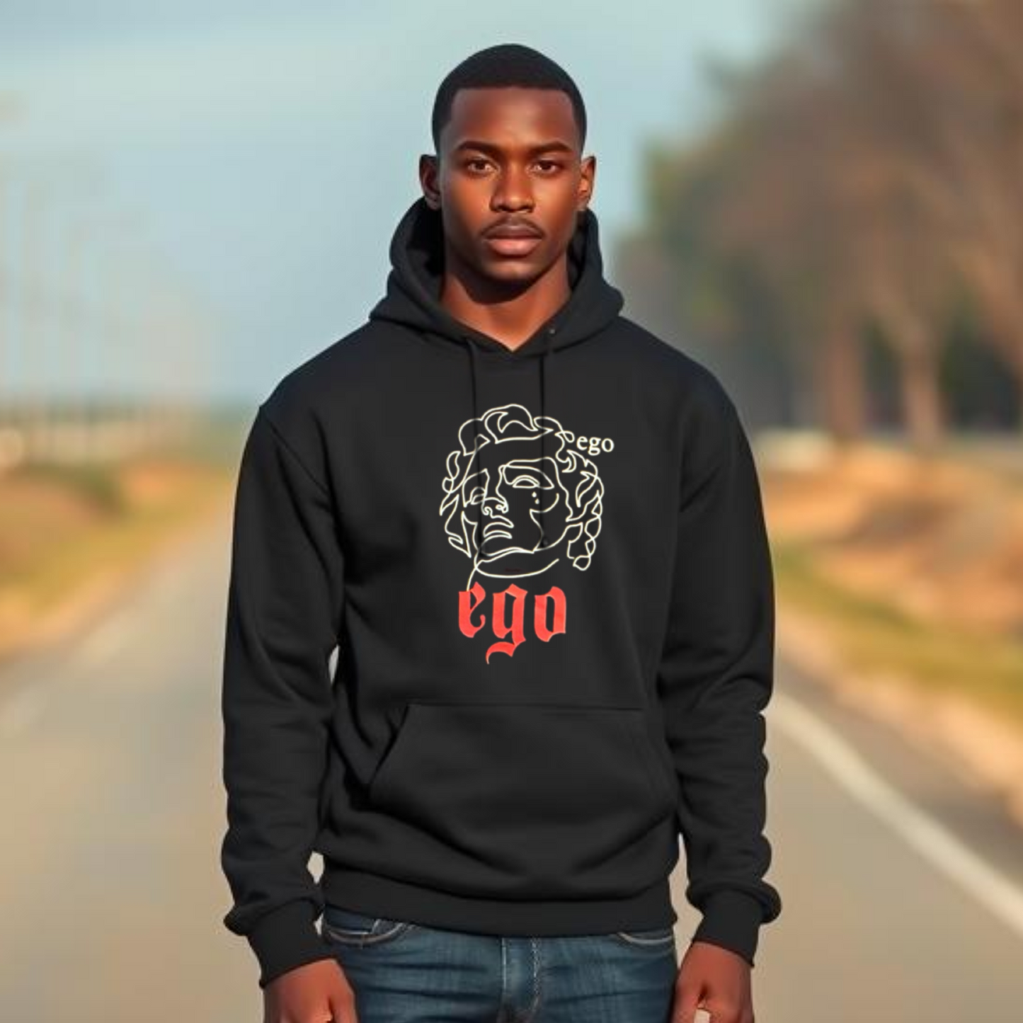 Black and Red  Ego Hoodie