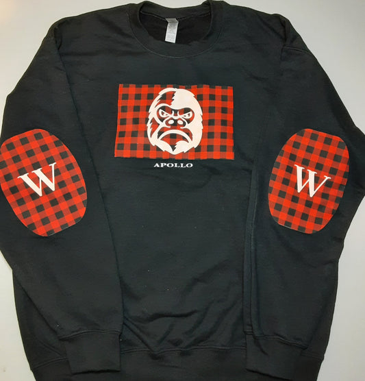 Apollo - Black, Red, and White Checkerboard Sweater