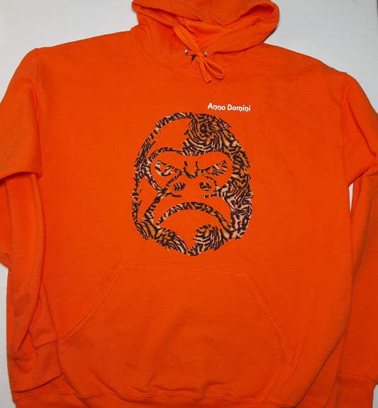 Apollo - Orange Teopard Print Hoodie