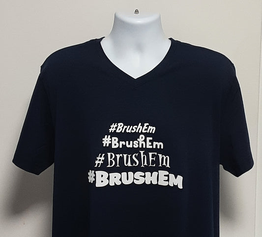 Brush Em (Blu)- Tee Shirt/T-Shirt - What You See is What You Get