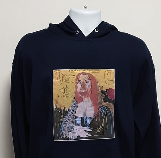 DISTORTED MONA LISA- Hoodie/Hooded Sweater - What You See is What You Get